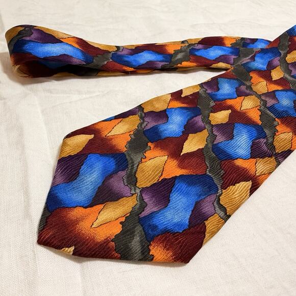 J. Garcia Collector’s Edition Silk Tie – Stonehenge Abstract USA 90s - Picture 7 of 9